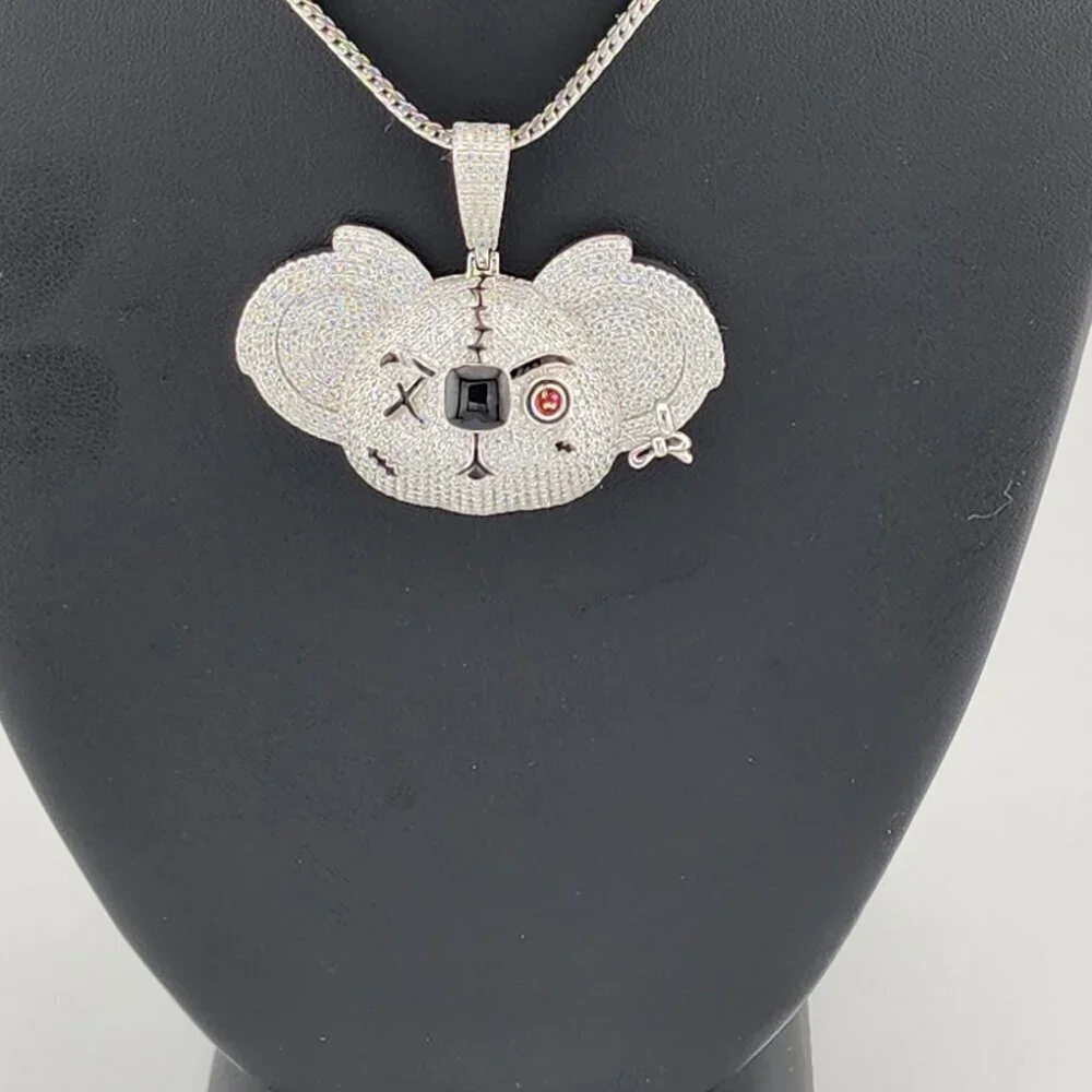 Wildly Cute: 925 Sterling Silver Koala Face Necklace